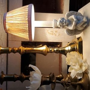 Chalk Painted Little Cherub/Angel Table Lamp